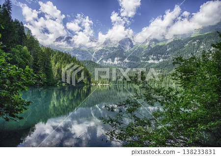 Crystal clear water of Lake Tovel, Trentino Alto Adige, Italy Crystal clear water of Lake Tovel, Trentino Alto Adige, Italy 138233831