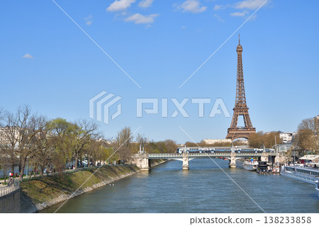 The Eiffel Tower as seen from the Seine River near Pont Grenelle, Paris, March 15, 2026. The Eiffel Tower as seen from the Seine River near Pont Grenelle, Paris, March 15, 2026. 138233858