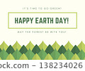Happy Earth Day card with abstract forest and green geometric shapes Happy Earth Day card with abstract forest and green geometric shapes 138234026
