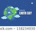 Celebrating Earth Day illustration with blue globe and star elements Celebrating Earth Day illustration with blue globe and star elements 138234030