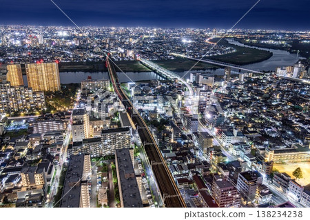 【世界百大夜景】市川市 I-Link Town 展望台夜景(面對市川橋) 【世界百大夜景】市川市 I-Link Town 展望台夜景(面對市川橋) 138234238