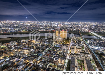 【世界百大夜景】市川市 I-Link Town 觀景台夜景（朝向東京晴空塔） 138234287