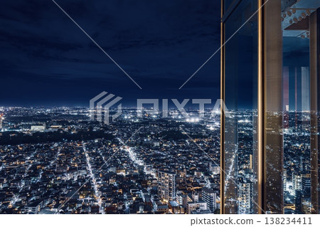 【世界百大夜景】從市川市I-Link Town展望台眺望夜景（朝向市川市中心） 138234411