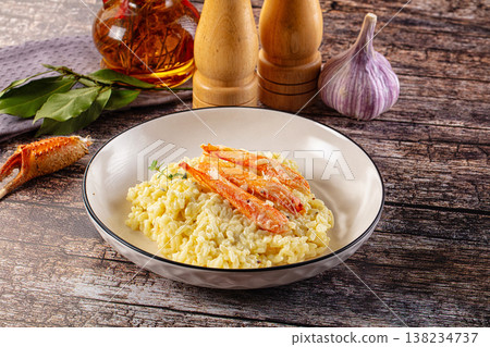 Risotto with natural crab leg Risotto with natural crab leg 138234737