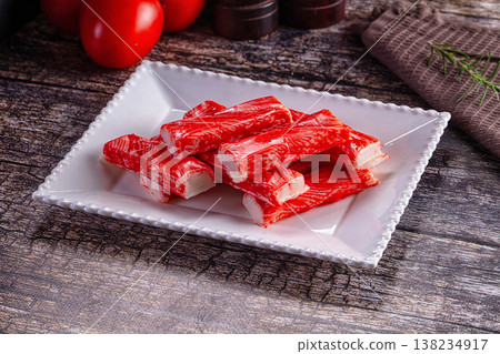 Red crab stick surimi snack Red crab stick surimi snack 138234917