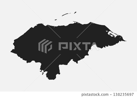 Map of Honduras, template American outline country Map of Honduras, template American outline country 138235697