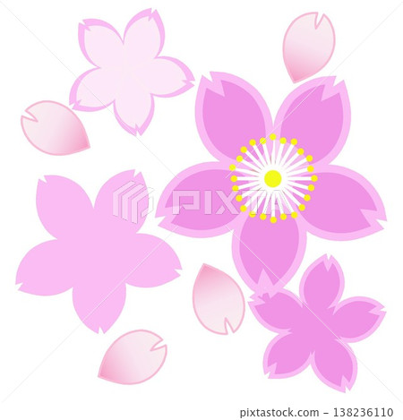 Cherry blossom motif illustration 138236110