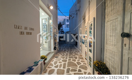Narrow cobbled street with a souvenir shop Narrow cobbled street with a souvenir shop 138236276