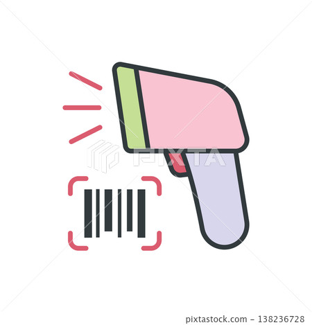 Bar code Scanner Icon vector illustration design templates simple and modern concept Bar code Scanner Icon vector illustration design templates simple and modern concept 138236728
