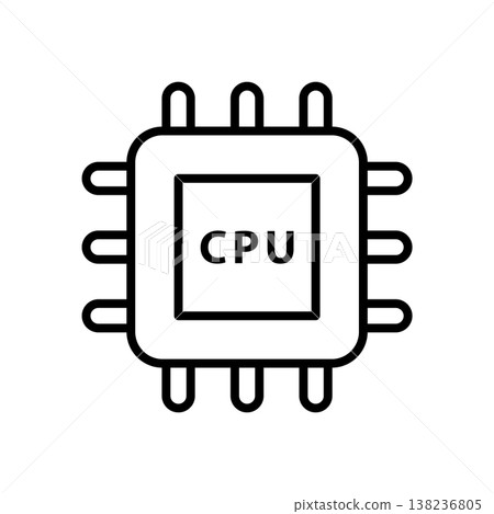 CPU Processor icon vector design templates simple and modern CPU Processor icon vector design templates simple and modern 138236805