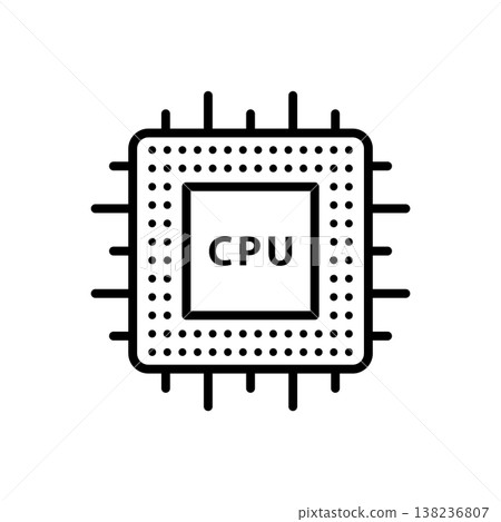 CPU Processor icon vector design templates simple and modern 138236807