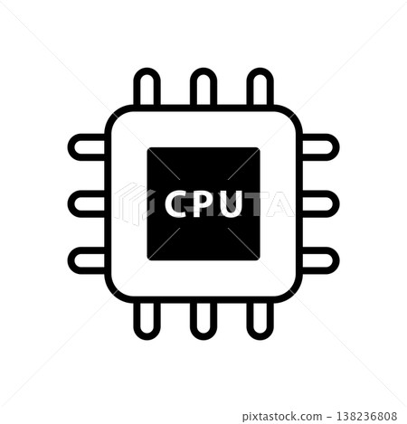 CPU Processor icon vector design templates simple and modern 138236808