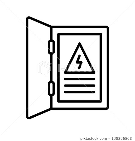 Electric Box Panel icon vector design templates 138236868