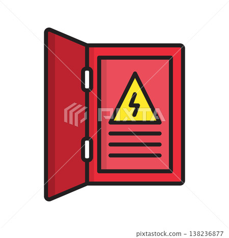 Electric Box Panel icon vector design templates 138236877