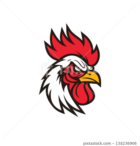 Chicken Head e sport logo vector illustration design templates simple and modern concept Chicken Head e sport logo vector illustration design templates simple and modern concept 138236906