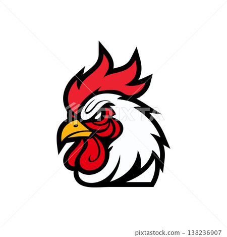 Chicken Head e sport logo vector illustration design templates simple and modern concept Chicken Head e sport logo vector illustration design templates simple and modern concept 138236907