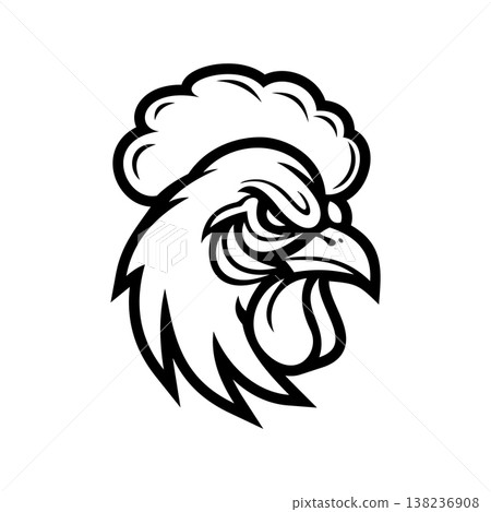 Chicken Head e sport logo vector illustration design templates simple and modern concept 138236908