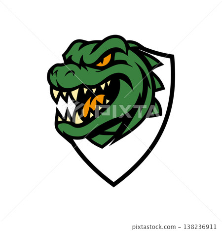 Crocodile e sport logo vector illustration design templates simple and modern concept Crocodile e sport logo vector illustration design templates simple and modern concept 138236911