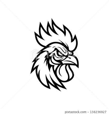Chicken Head e sport logo vector illustration design templates simple and modern concept Chicken Head e sport logo vector illustration design templates simple and modern concept 138236927