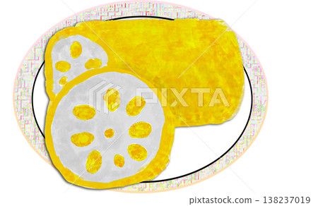 Illustration of karashi renkon (mustard lotus root) 138237019