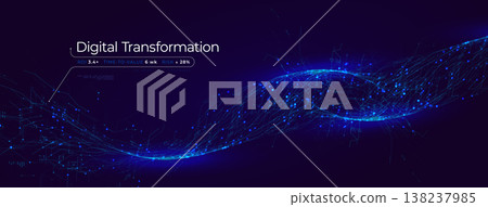 AI Wave Data Flow Technology Digital Transformation, Blue Energy Stream Medical DNA Helix Molecule. Sound Blue Line Neon Light Effect Waveform Soundwave Visualisation. Vector Illustration AI Wave Data Flow Technology Digital Transformation, Blue Energy Stream Medical DNA Helix Molecule. Sound Blue Line Neon Light Effect Waveform Soundwave Visualisation. Vector Illustration 138237985