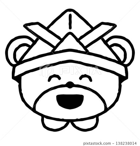 Cute bear kindergartener (monochrome) that can also be used as a newsletter Cute bear kindergartener (monochrome) that can also be used as a newsletter 138238014