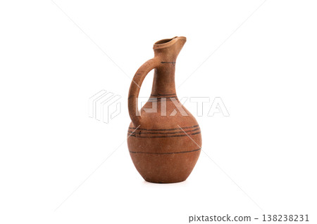 Classic ceramic pitcher, natural clay finish 138238231