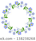 Mandala of flowers in folk style. Flower wreath 138238268