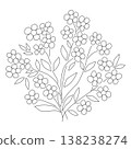 black white classic bouquet of summer flowers 138238274