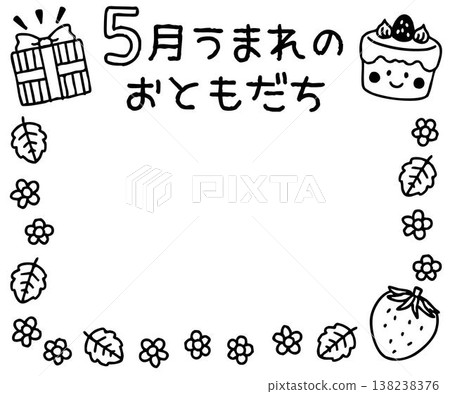 可愛的生日字母相框 138238376