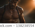 Hybrid athlete on trail at sunrise. 138238554