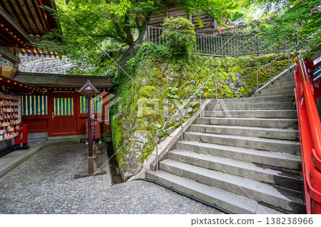 Entrance to Red Tori gate in Yutoku Inari Shrine, famous shrine dedicated to Inari in Kashima, Saga, Kyushu Entrance to Red Tori gate in Yutoku Inari Shrine, famous shrine dedicated to Inari in Kashima, Saga, Kyushu 138238966