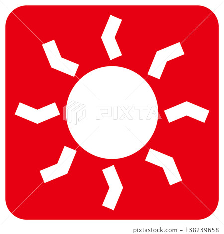 Weather symbol: Extreme heat (white outline) Weather symbol: Extreme heat (white outline) 138239658