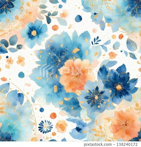 Collection of delicate watercolor wildflower seamless patterns with soft pastel and earthy tones Collection of delicate watercolor wildflower seamless patterns with soft pastel and earthy tones 138240172
