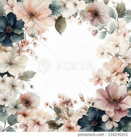 Collection of delicate watercolor wildflower seamless patterns with soft pastel and earthy tones Collection of delicate watercolor wildflower seamless patterns with soft pastel and earthy tones 138240201