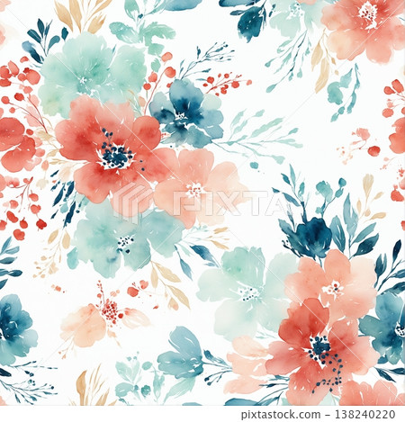 Collection of delicate watercolor wildflower seamless patterns with soft pastel and earthy tones Collection of delicate watercolor wildflower seamless patterns with soft pastel and earthy tones 138240220