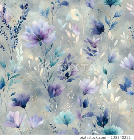 Collection of delicate watercolor wildflower seamless patterns with soft pastel and earthy tones Collection of delicate watercolor wildflower seamless patterns with soft pastel and earthy tones 138240251