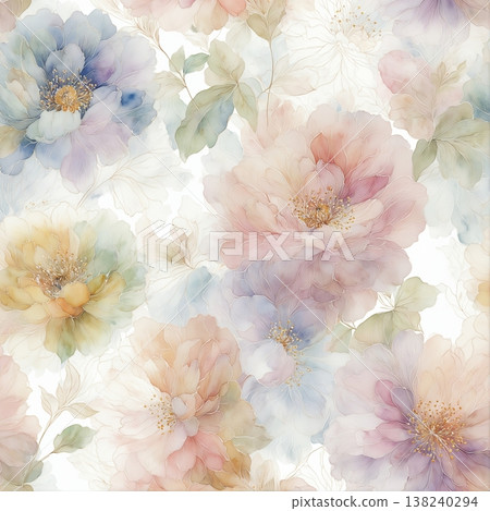 Collection of delicate watercolor wildflower seamless patterns with soft pastel and earthy tones Collection of delicate watercolor wildflower seamless patterns with soft pastel and earthy tones 138240294