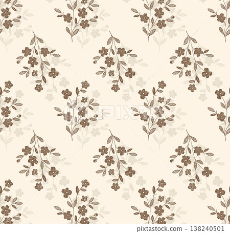 Collection of delicate watercolor wildflower seamless patterns with soft pastel and earthy tones Collection of delicate watercolor wildflower seamless patterns with soft pastel and earthy tones 138240501