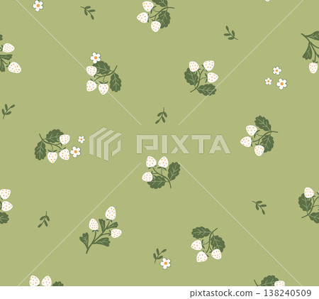 Collection of delicate watercolor wildflower seamless patterns with soft pastel and earthy tones 138240509