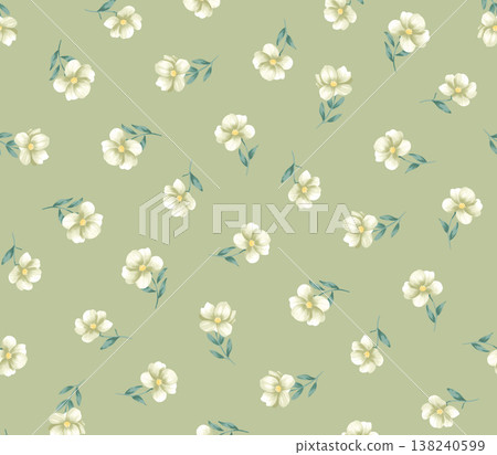 Collection of delicate watercolor wildflower seamless patterns with soft pastel and earthy tones Collection of delicate watercolor wildflower seamless patterns with soft pastel and earthy tones 138240599