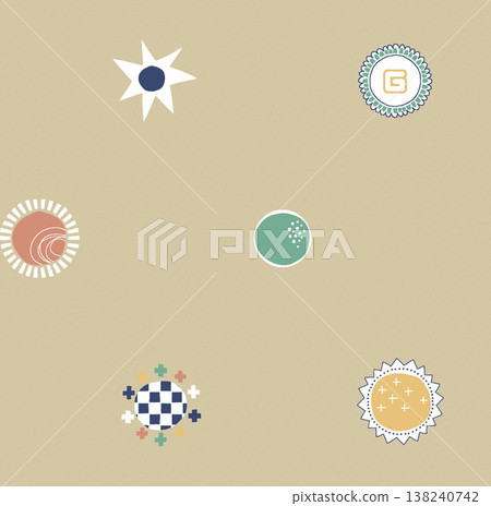 Collection of delicate watercolor wildflower seamless patterns with soft pastel and earthy tones 138240742