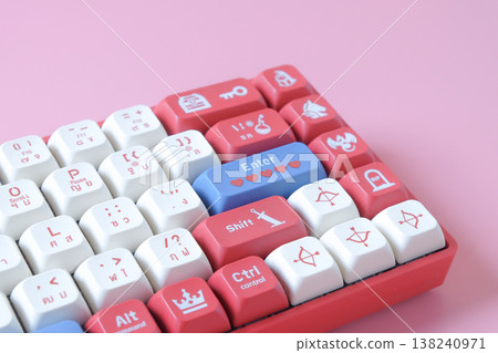 Red gaming keyboard ,Perfect for tech enthusiasts, gamers, and professionals alike. Red gaming keyboard ,Perfect for tech enthusiasts, gamers, and professionals alike. 138240971