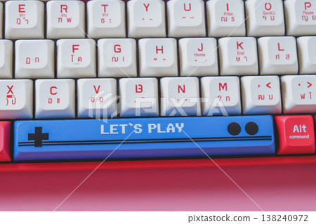 Red gaming keyboard ,Perfect for tech enthusiasts, gamers, and professionals alike. 138240972