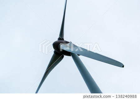 Wind Turbine Generating Electricity in Countryside 138240988