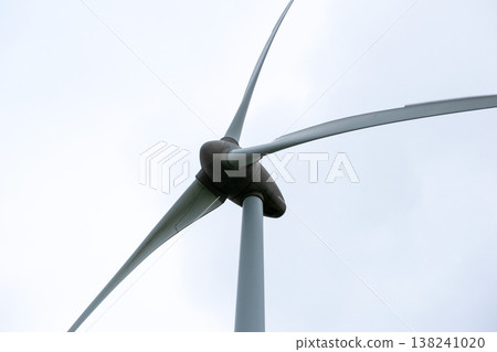 Wind Turbine in Green Field Producing Renewable Energy Wind Turbine in Green Field Producing Renewable Energy 138241020