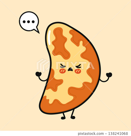 Angry Brazil nut cartoon character with speech bubble Angry Brazil nut cartoon character with speech bubble 138241068