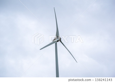 Wind Turbine Spinning in Countryside Landscape 138241143
