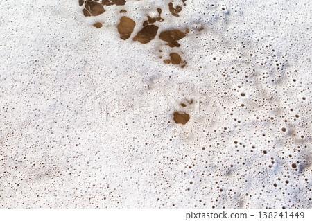 Ocean Shore with Foam and Water Bubbles Macro Ocean Shore with Foam and Water Bubbles Macro 138241449