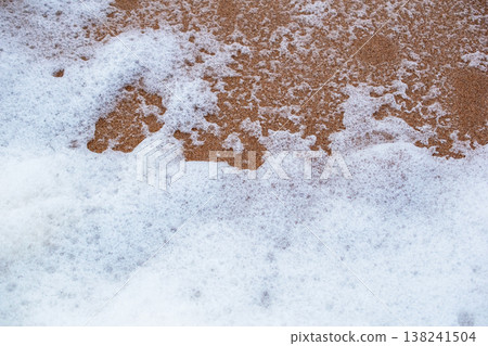Sea Foam and Bubbles on Wet Sandy Beach Sea Foam and Bubbles on Wet Sandy Beach 138241504